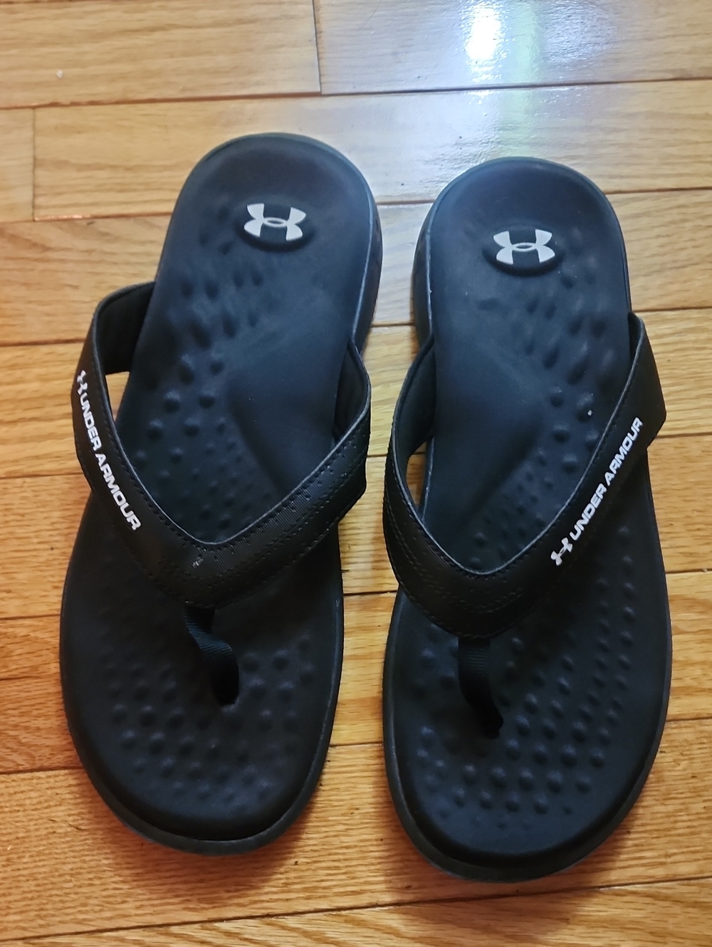 Under Armour Pro Ignite Marbella Black Logo Flip Flops